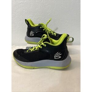 Under Armour Steph Curry Shoes Sneakers Size 9.5 3Z6 Black Green Basketball W 11